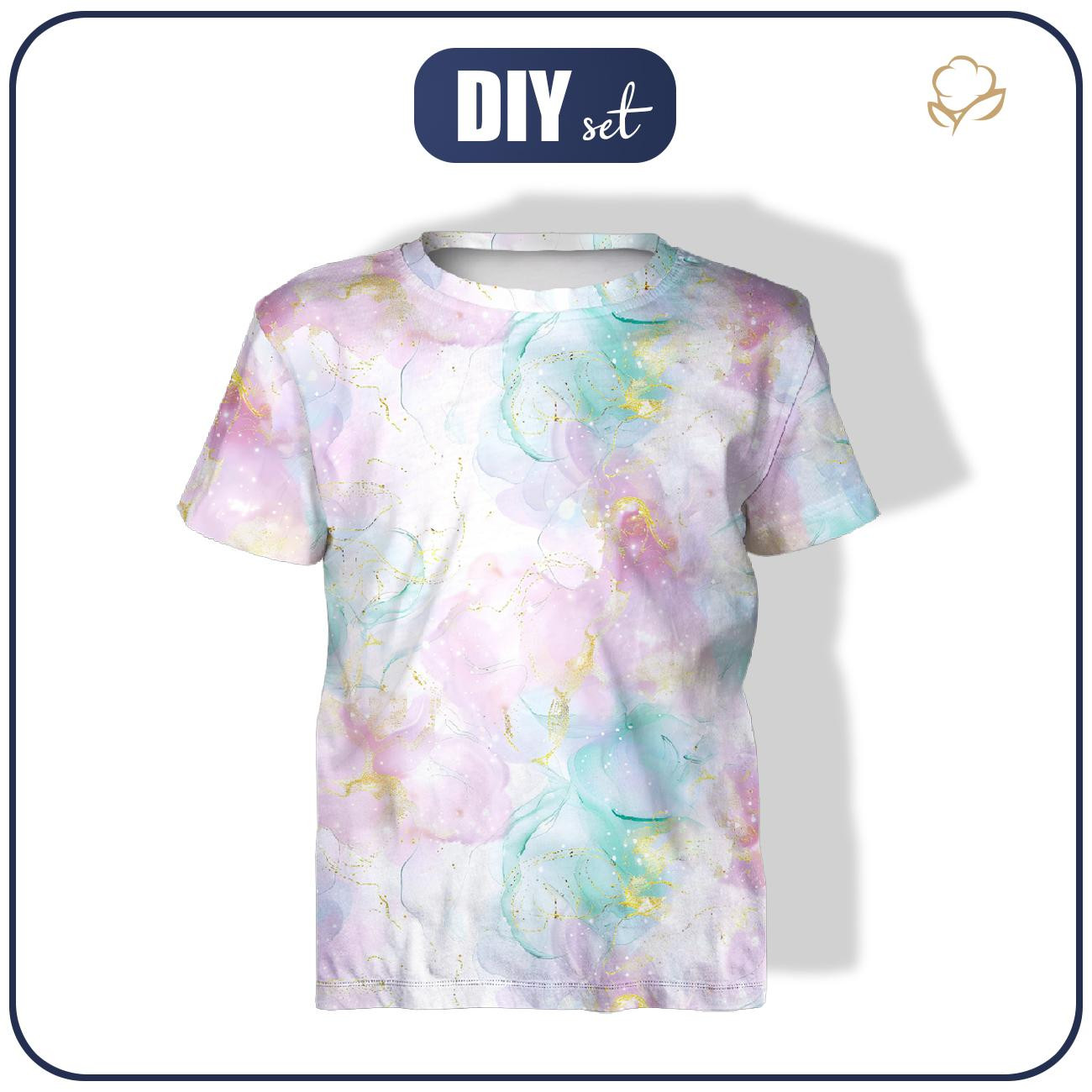 T-SHIRT DZIECIĘCY (128-134) -  ALCOHOL PASTEL WZ.1- zestaw do uszycia