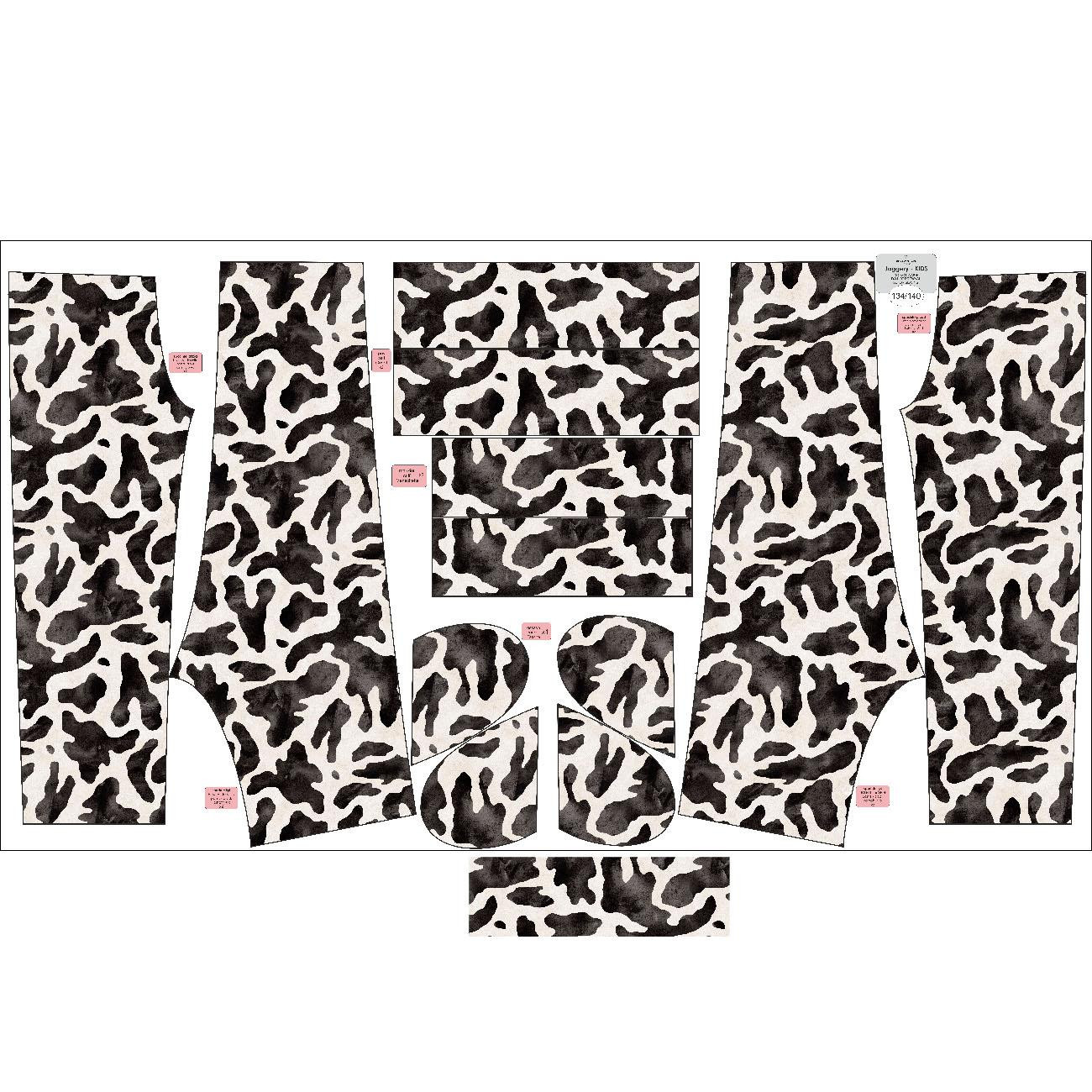 JOGGERY DZIECIĘCE (ROBIN) - ANIMAL SKIN wz.5 - zestaw do uszycia