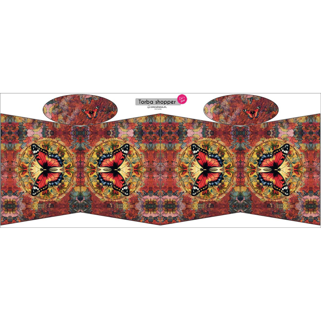 TORBA SHOPPER - ANIMALS MANDALA wz.11 (butterfly) - zestaw do uszycia