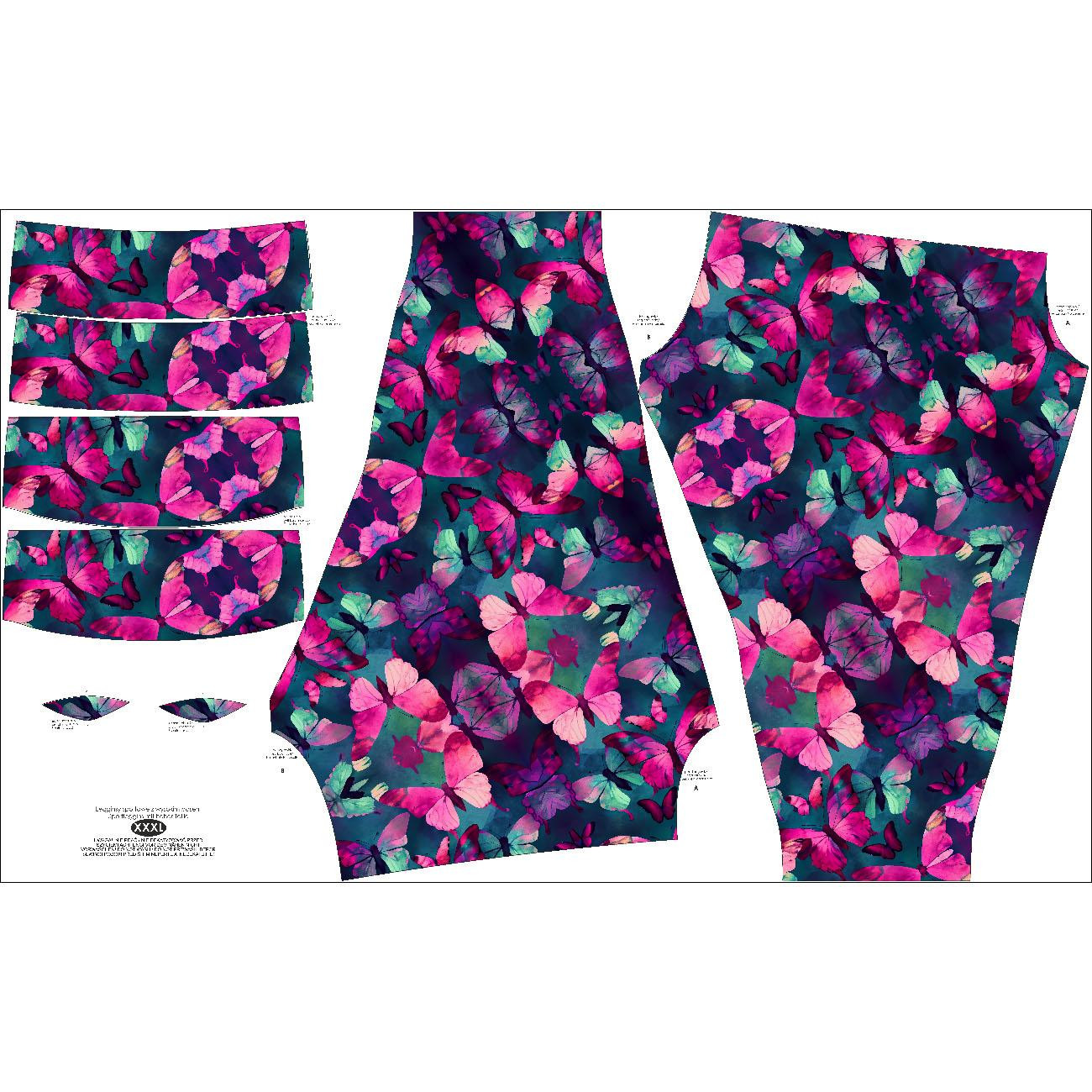 LEGGINSY SPORTOWE - BUTTERFLY WZ. 4 - zestaw do uszycia