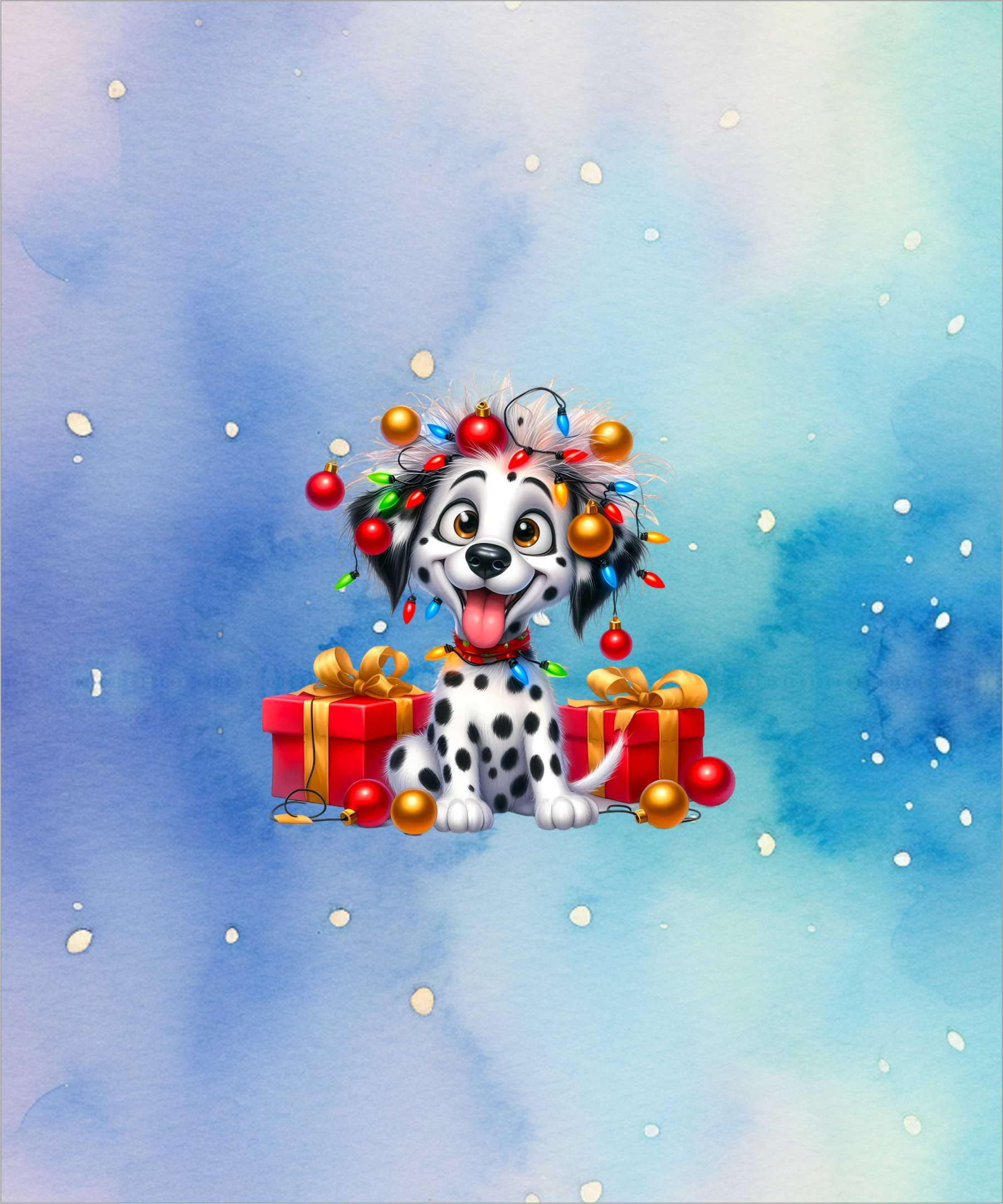 Christmas animal wz. 4 - panel (60cm x 50cm) tkanina bawełniana