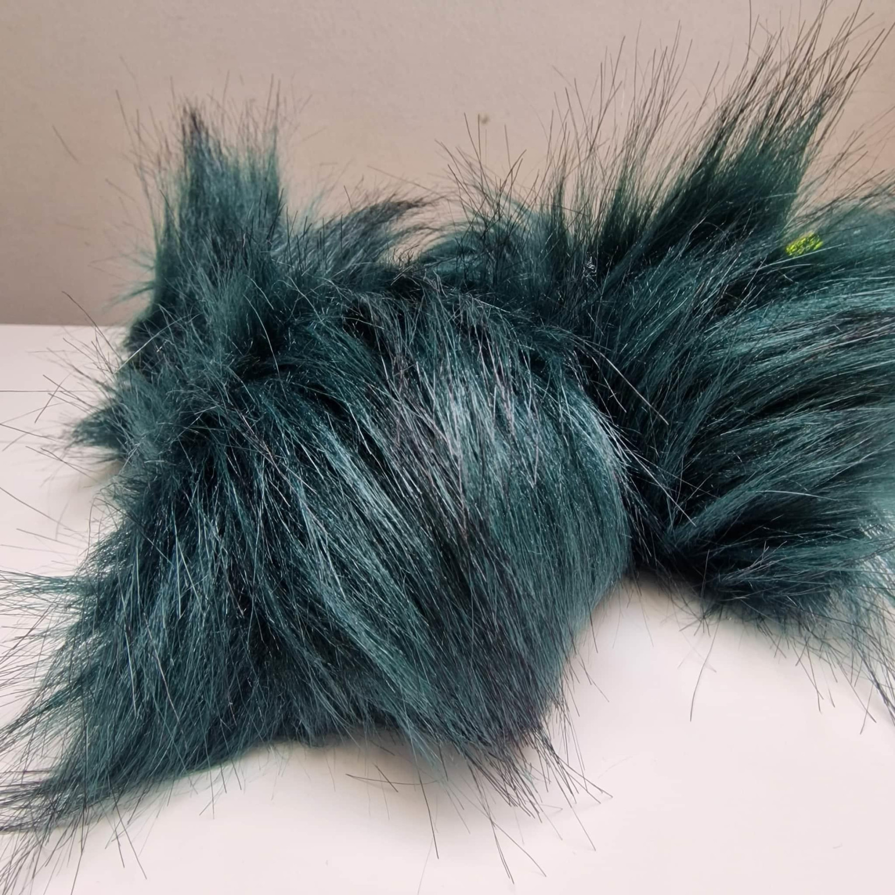 Pomponik futerkowy eko 12cm - DARK TEAL