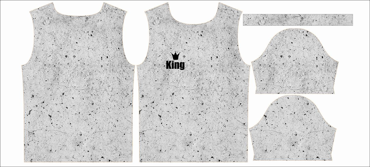 T-SHIRT MĘSKI - KING / beton - single jersey