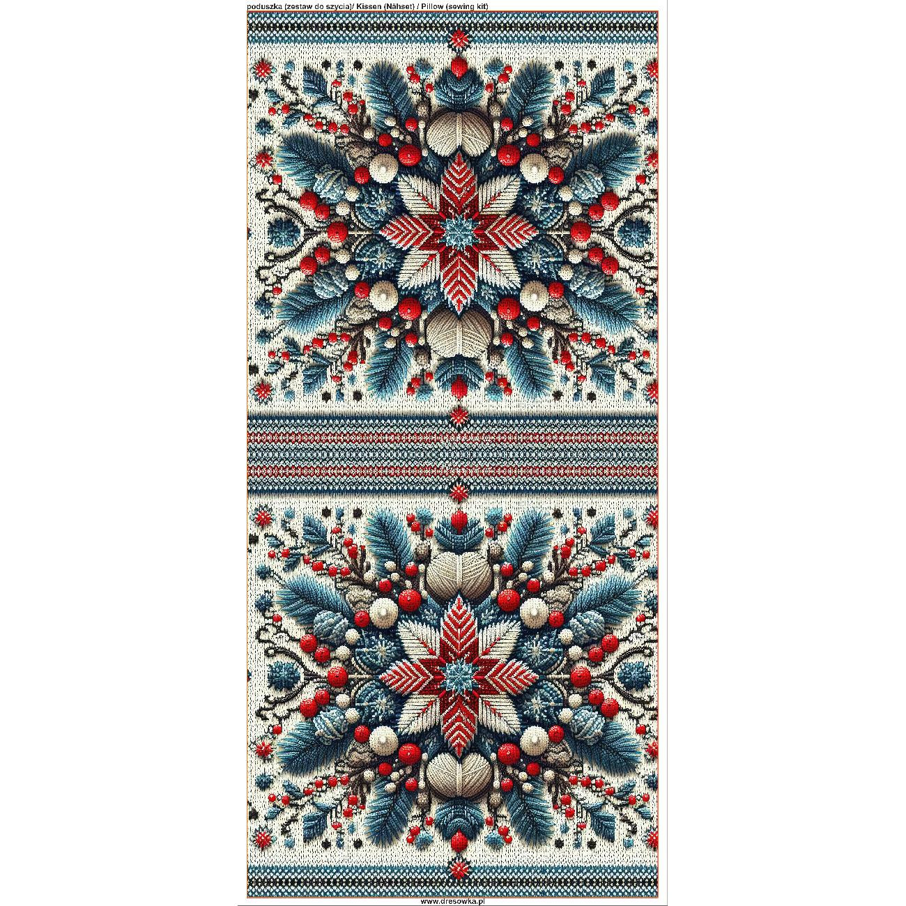 PODUSZKA 45X45 - CHRISTMAS SWEATER wz.1 - Panama 220g - zestaw do uszycia