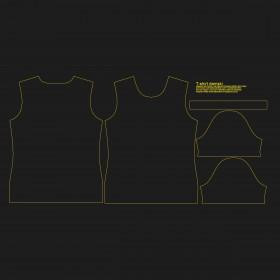 T-SHIRT DZIECIĘCY (116/122) - B-99 - CZARNY - single jersey 