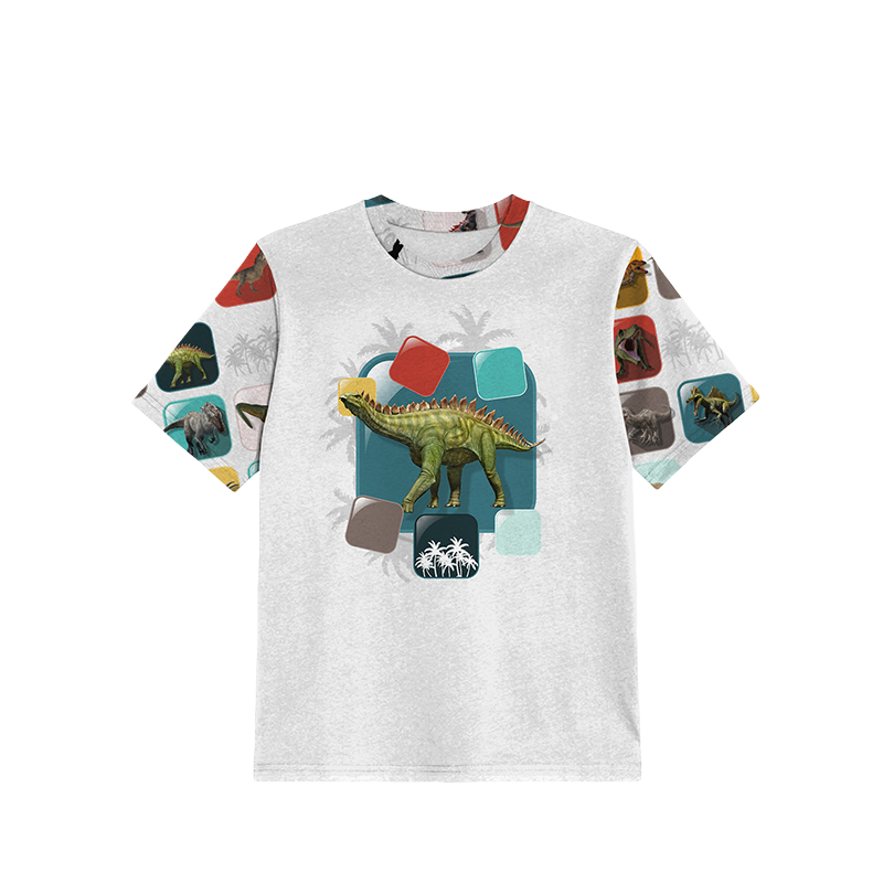 2-PACK - T-SHIRT DZIECIĘCY - DINO wz. 1 - ZESTAW DO USZYCIA