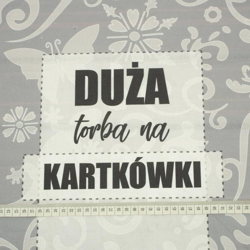 Duża torba na kartkówki / etno - panel tkanina bawełniana