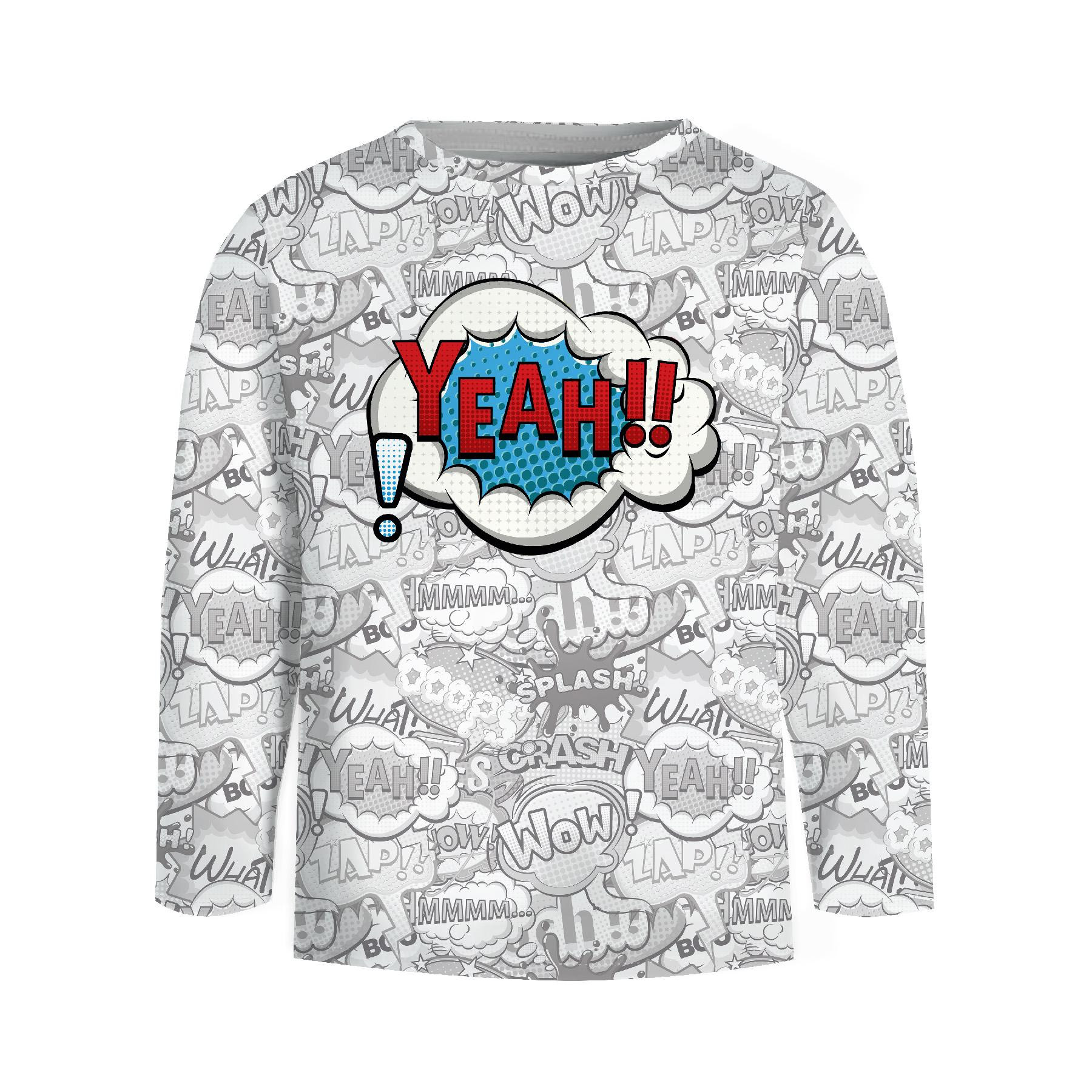 Longsleeve - KOMIKS / yeah (niebiesko - czerwony) - zestaw do uszycia