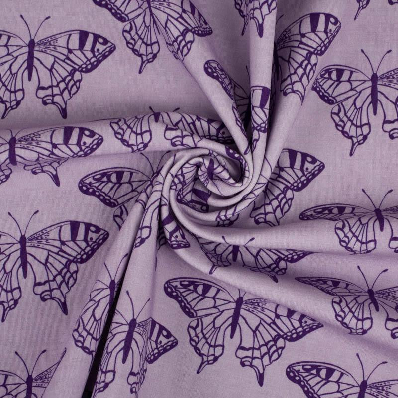 MOTYLE / purpurowy (PURPUROWE MOTYLE) - single jersey z elastanem 