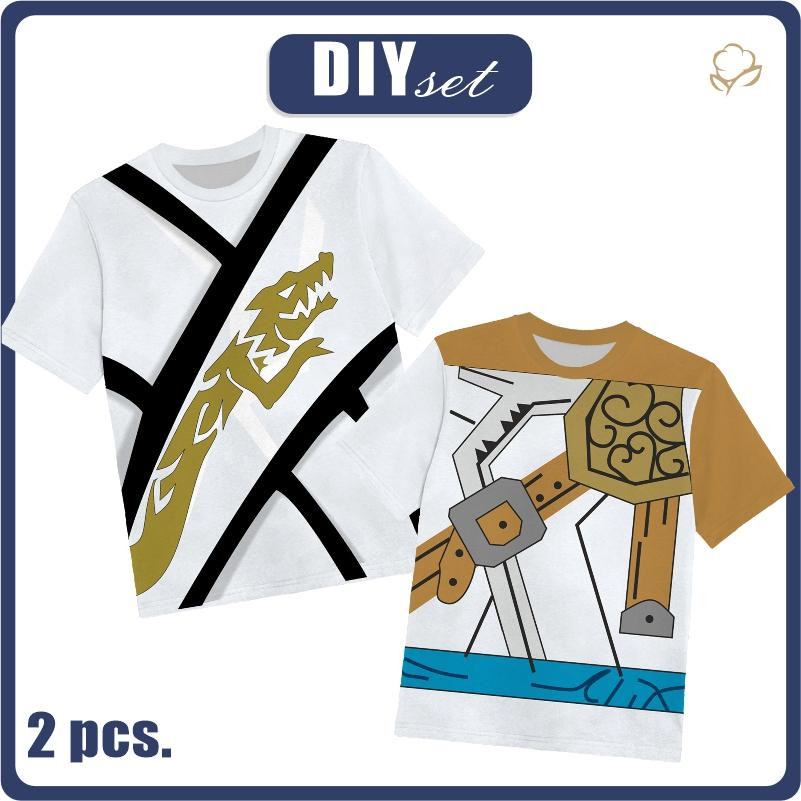 2-PACK - T-SHIRT DZIECIĘCY - BIAŁY NINJA - ZESTAW DO USZYCIA