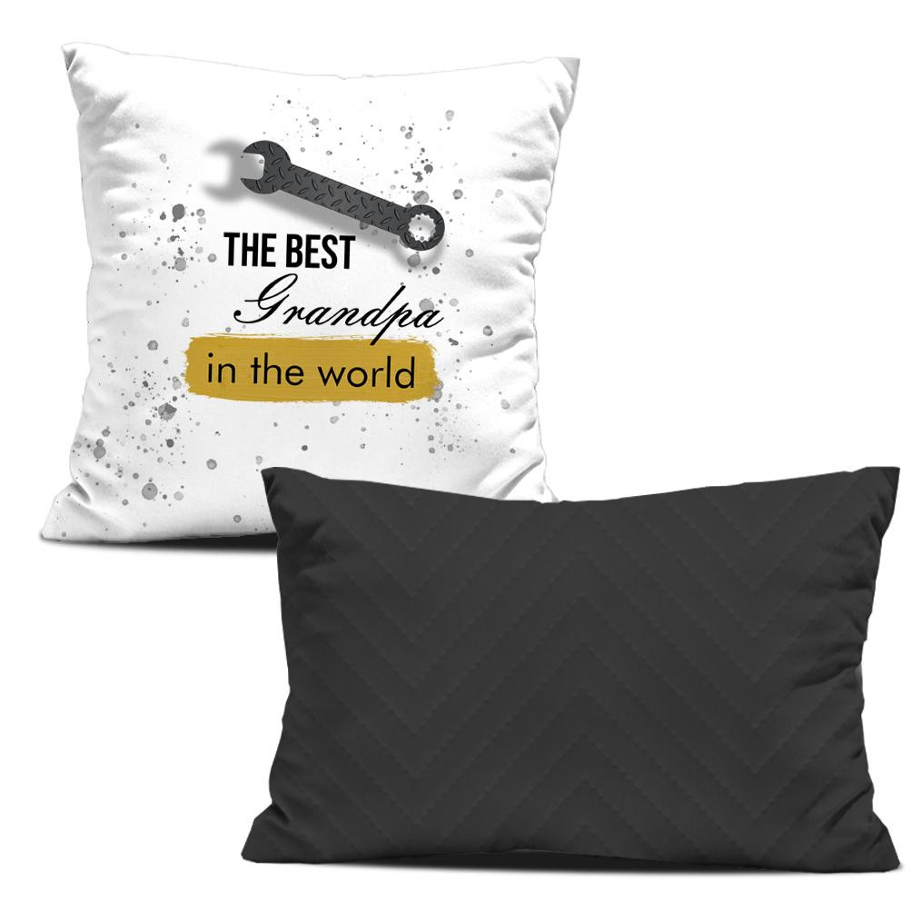 PODUSZKI DEKORACYJNE - THE BEST GRANDPA IN THE WORLD / klucz