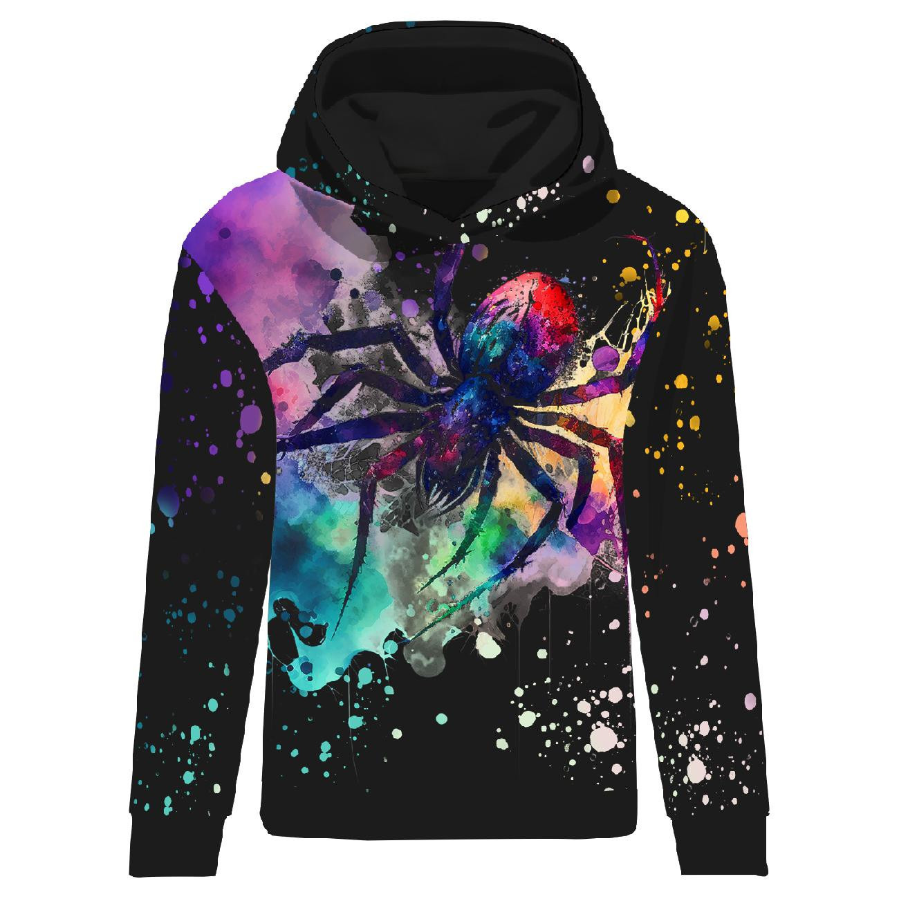 BLUZA DAMSKA (POLA) CLASSIC Z KAPTUREM - WATERCOLOR SPIDER - zestaw do uszycia