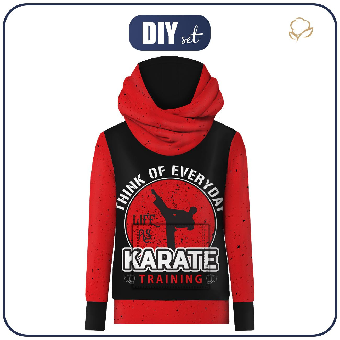 BLUZA HYDROFOBOWA UNISEX - KARATE TRAINING - zestaw do uszycia