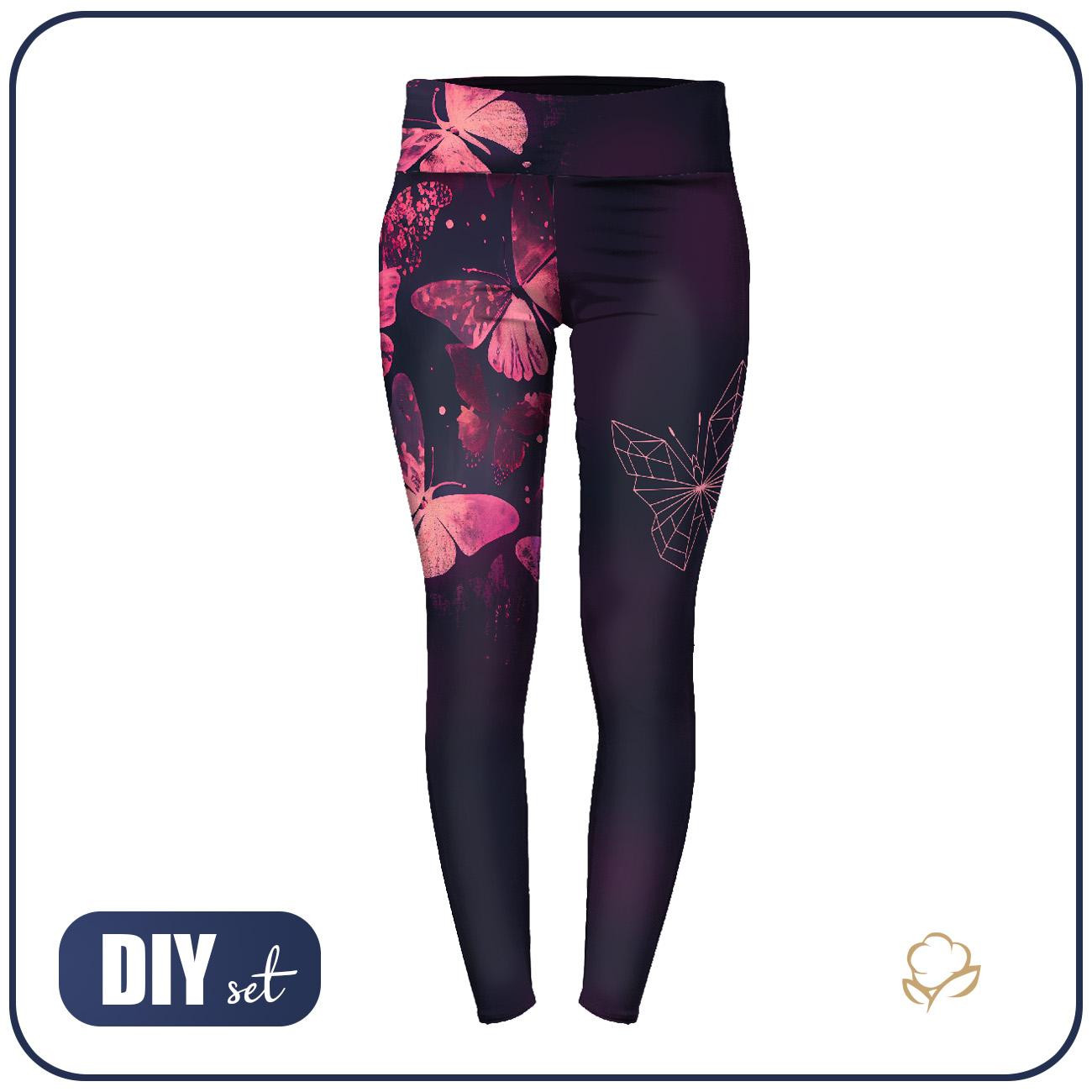 LEGGINSY SPORTOWE - BUTTERFLY WZ. 1 - zestaw do uszycia