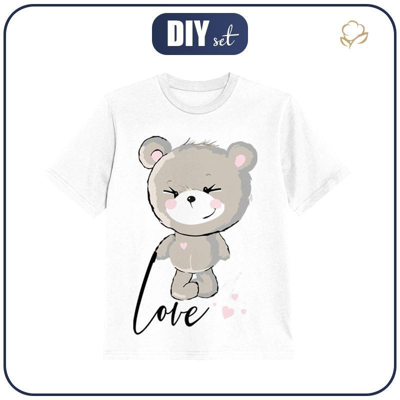 T-SHIRT DZIECIĘCY - MIŚ / love - single jersey (92/98)