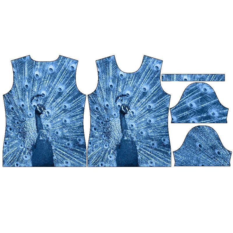 T-SHIRT DAMSKI - PAW (CLASSIC BLUE) - single jersey
