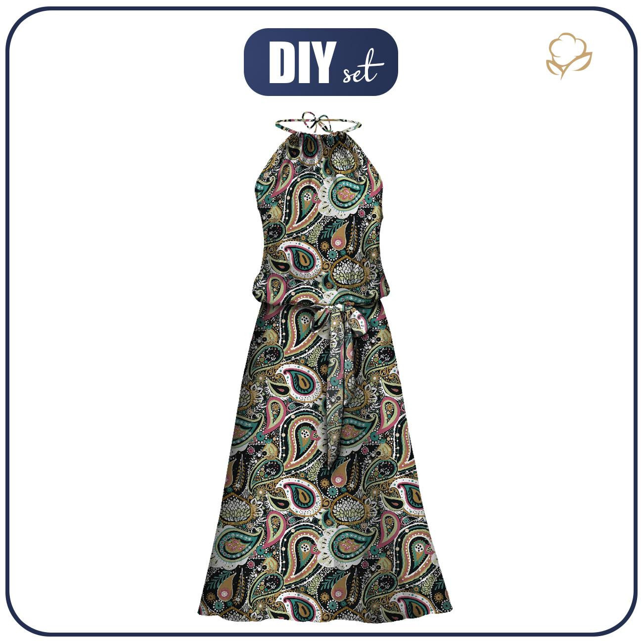 SUKIENKA "DALIA" MAXI - PAISLEY WZ. 4 - zestaw do uszycia 