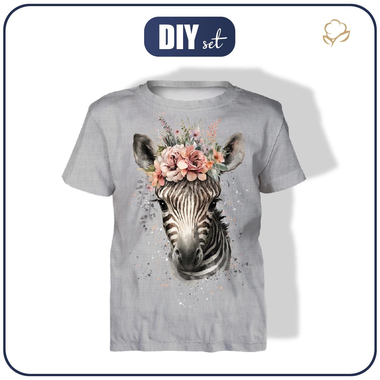 T-SHIRT DZIECIĘCY - BABY ZEBRA - zestaw do uszycia