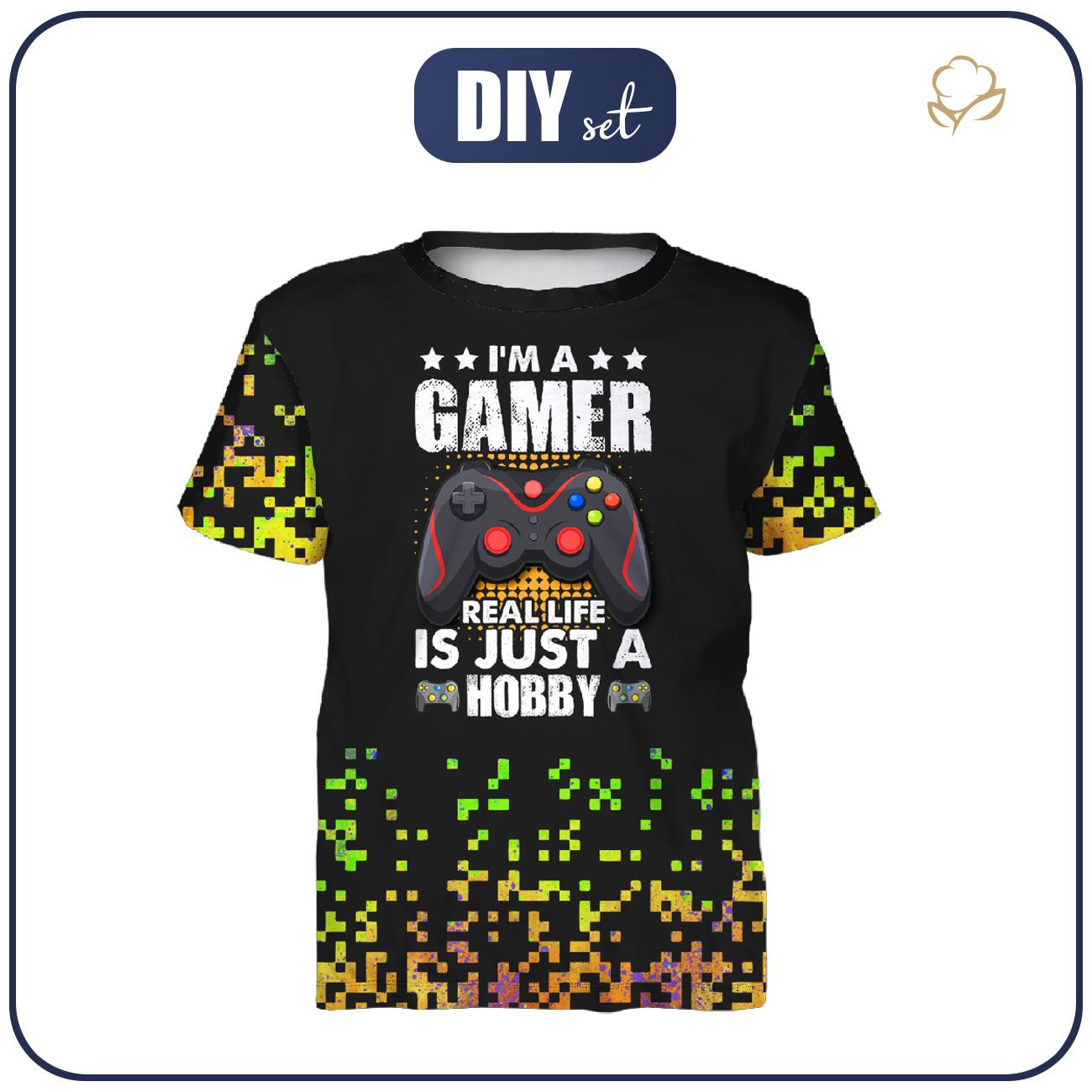 T-SHIRT DZIECIĘCY - GAMER - zestaw do uszycia