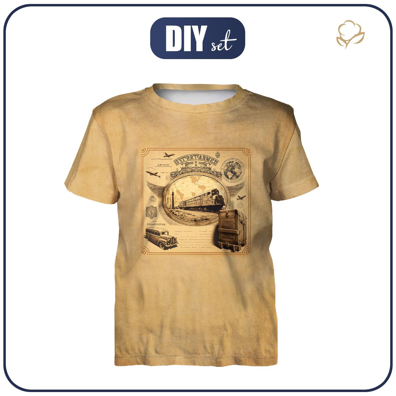 T-SHIRT DZIECIĘCY - TRAVEL TIME WZ. 9 - zestaw do uszycia