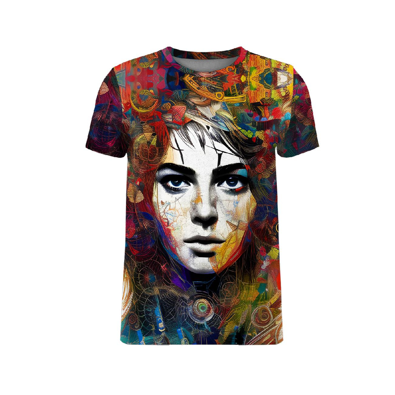 T-SHIRT MĘSKI - ABSTRACT GIRL WZ. 1 - zestaw do uszycia