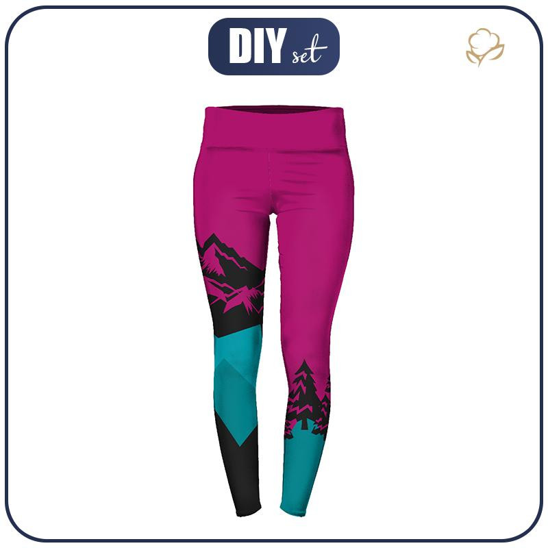 THERMO LEGGINSY DAMSKIE (GRETA) - WINTER MOUNTAIN - zestaw do uszycia