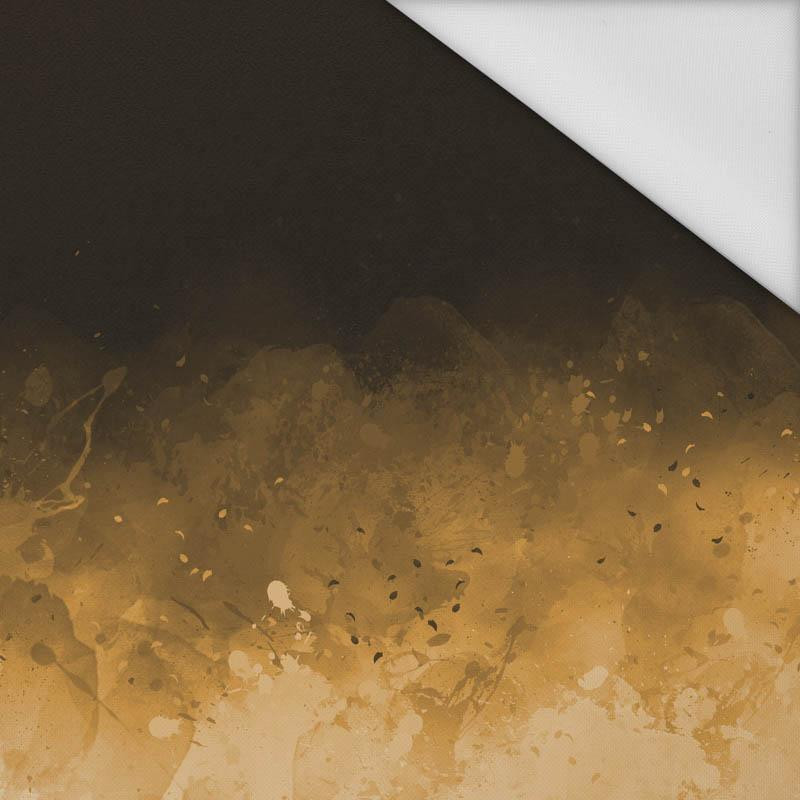 KLEKSY (złoty) / czarny - panel tkanina wodoodporna