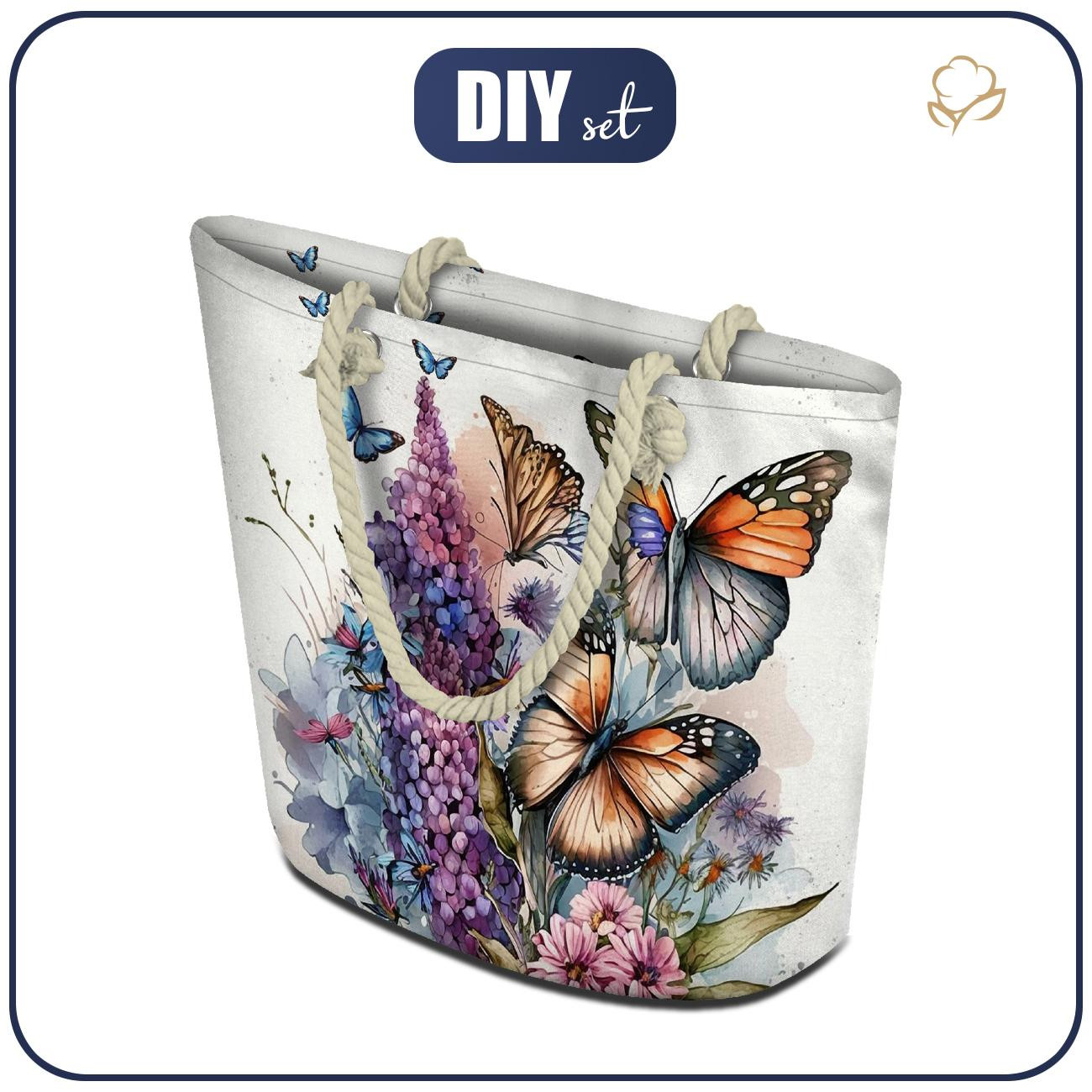 TORBA SHOPPER - BEAUTIFUL BUTTERFLY WZ. 1 - zestaw do uszycia