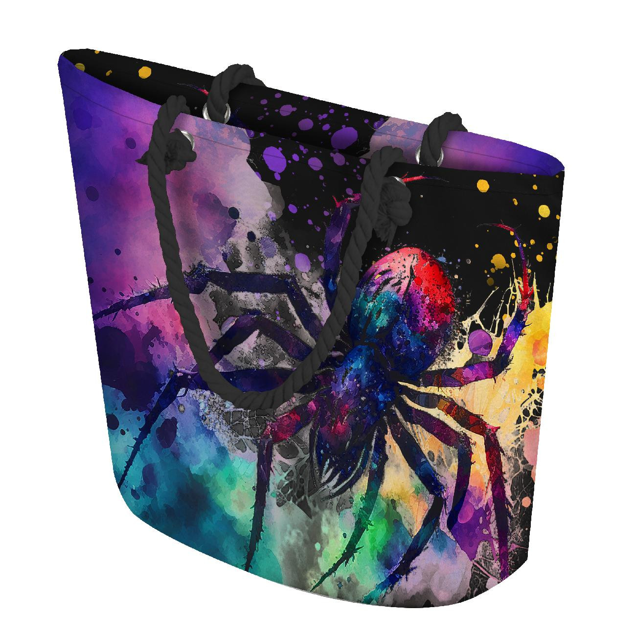 TORBA SHOPPER - WATERCOLOR SPIDER - zestaw do uszycia