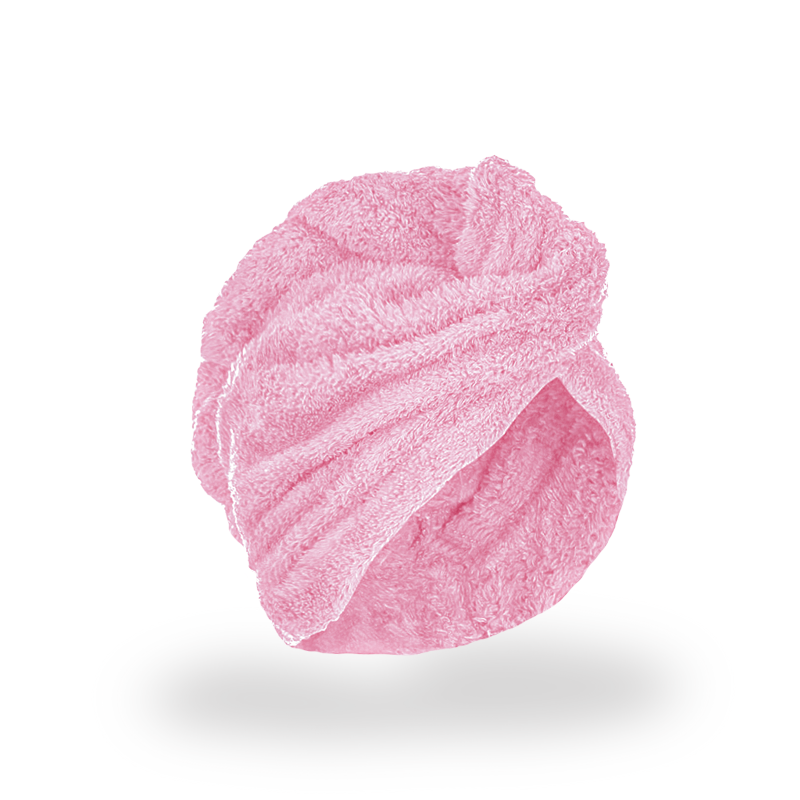 TURBAN KĄPIELOWY - RÓŻ PUDROWY