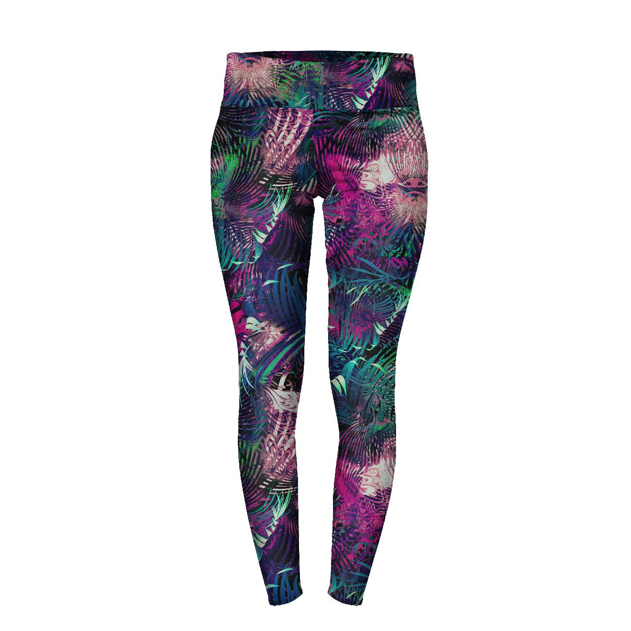 THERMO LEGGINSY DAMSKIE (GRETA) - FANTASY LEAVES - zestaw do uszycia