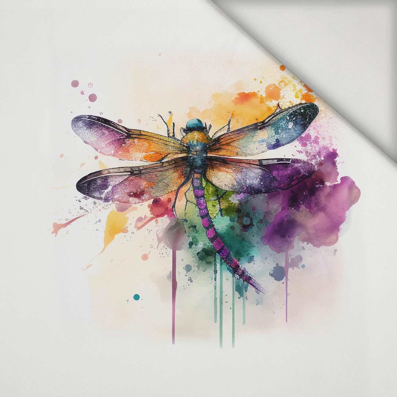 WATERCOLOR DRAGONFLY - PANEL (75cm x 80cm) lycra 300g