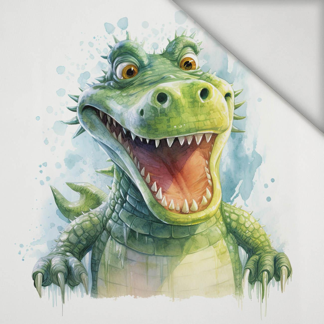 WATERCOLOR CROCODILE - PANEL (75cm x 80cm) lycra 300g