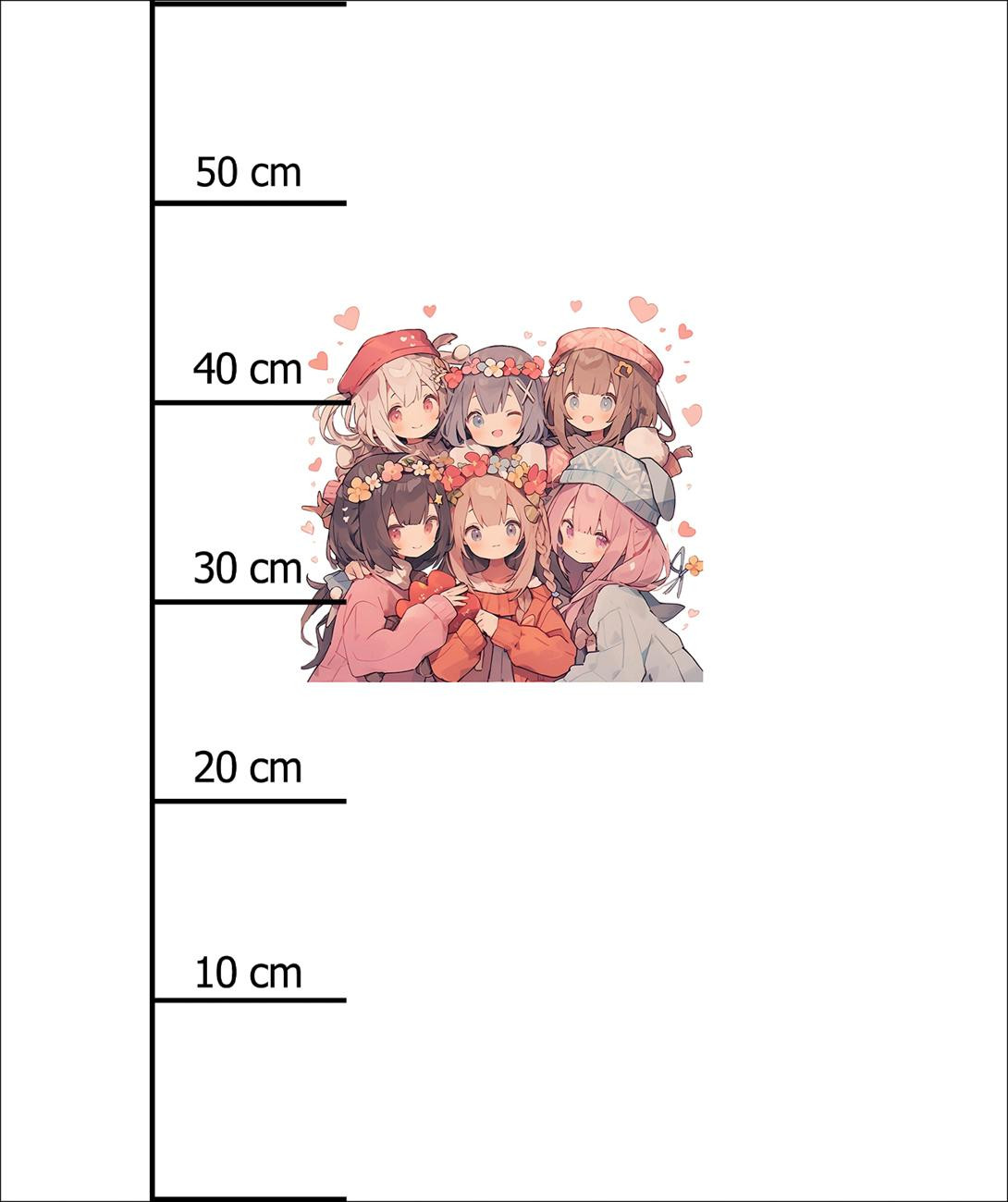 ANIME FRIENDS WZ. 2 - PANEL (60cm x 50cm) SINGLE JERSEY