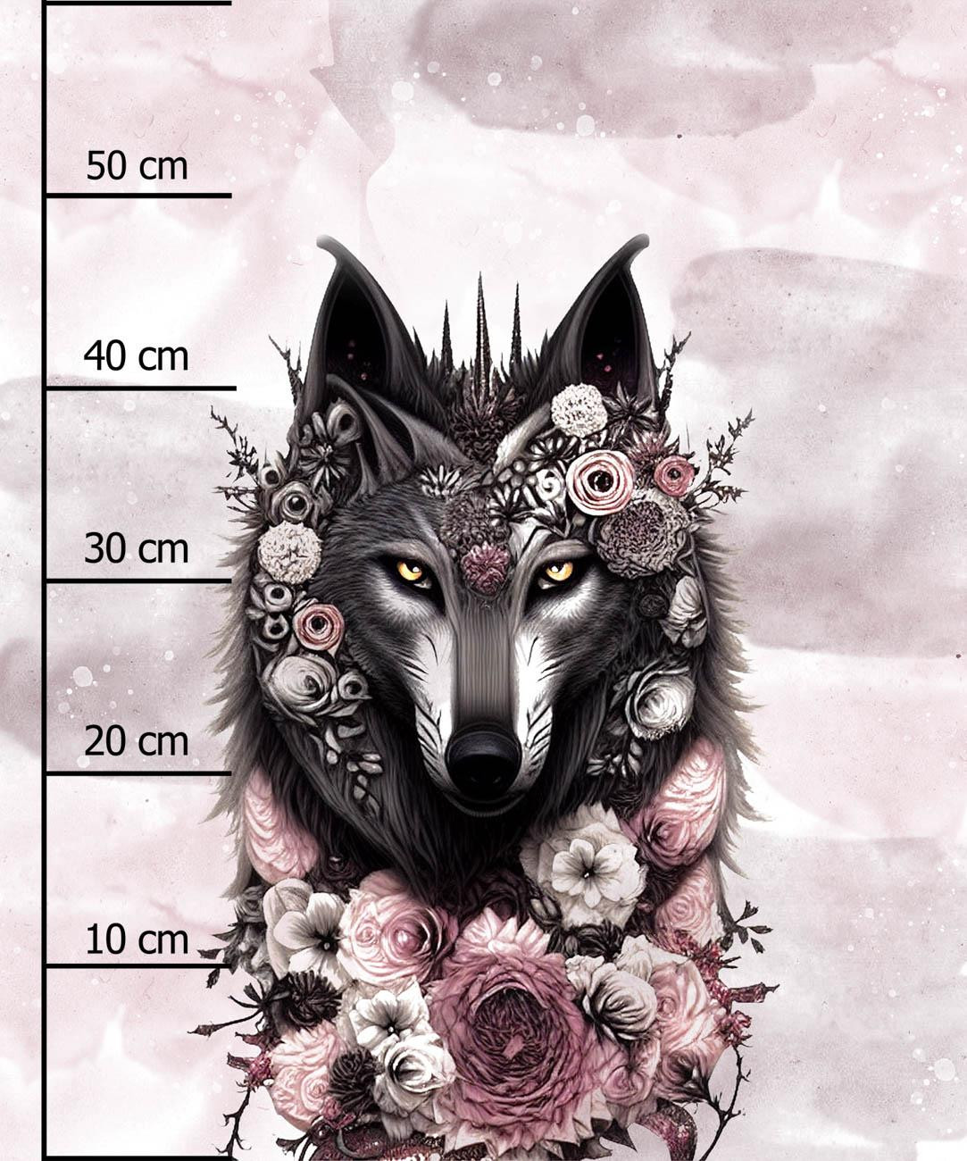 FANTASY WOLF - panel (60cm x 50cm) dzianina pętelkowa