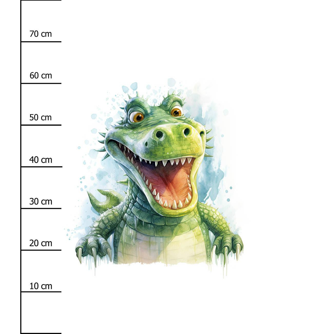 WATERCOLOR CROCODILE - panel (75cm x 80cm) tkanina bawełniana