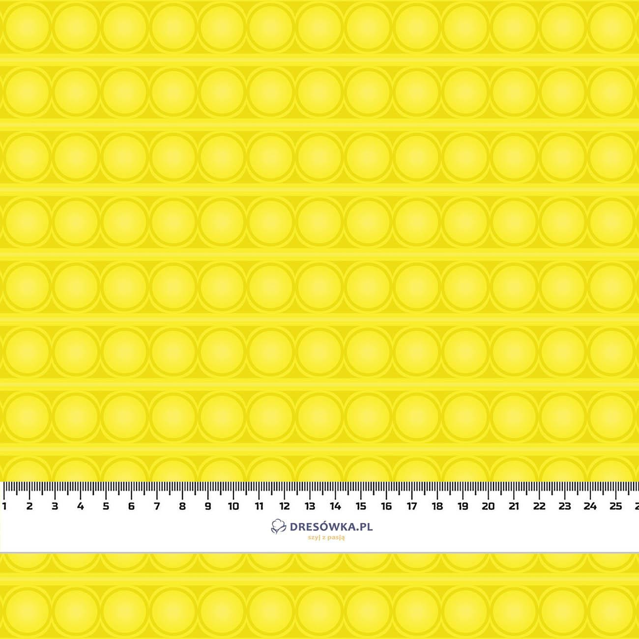 BĄBELKI / żółty - single jersey z elastanem 