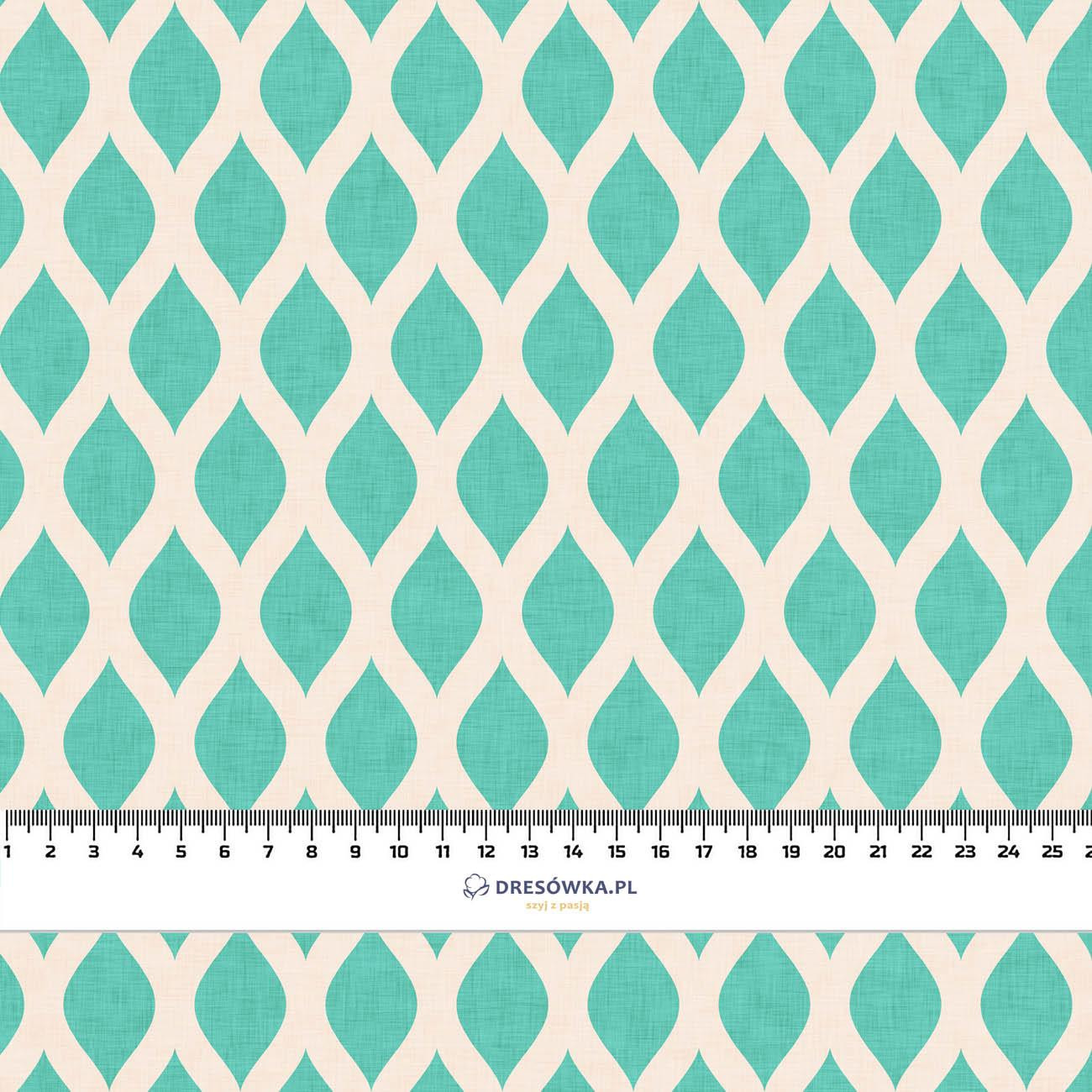 ŁAŃCUCHY ( ecru ) / patynowy - tkanina wodoodporna