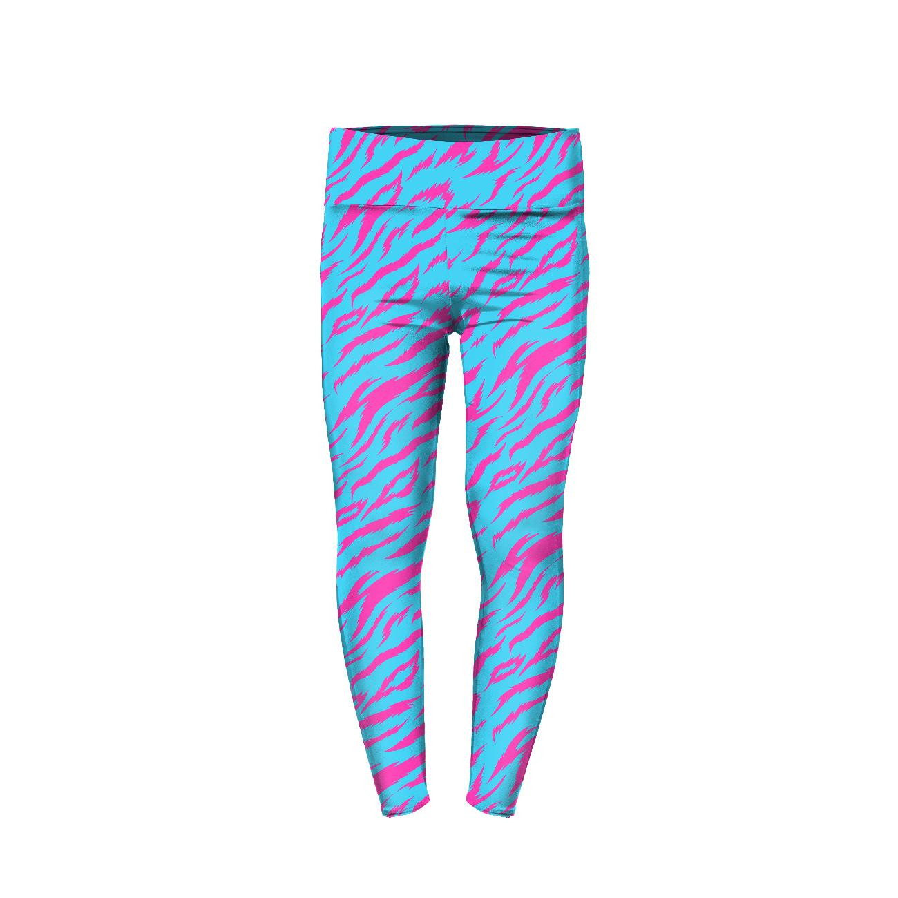 THERMO LEGGINSY DZIEWCZĘCE (DORA) - NEONOWA ZEBRA WZ. 4 - zestaw do uszycia