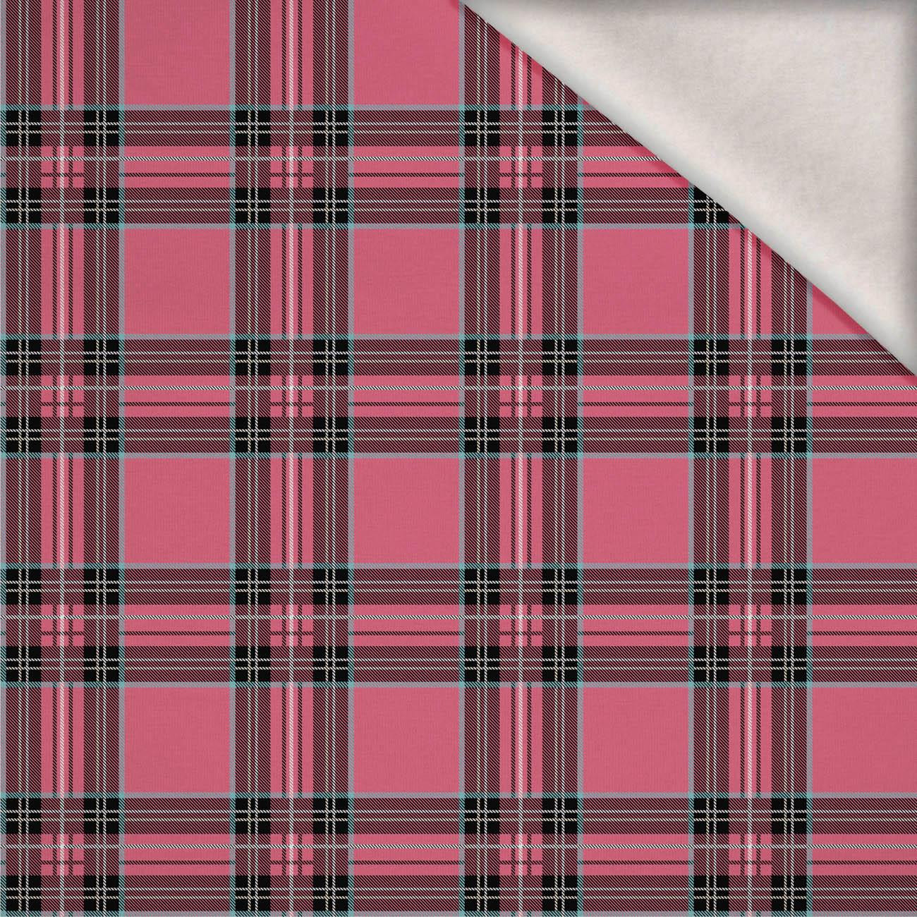 KRATA WZ. 12 / różowy - dzianina drapana z elastanem ITY