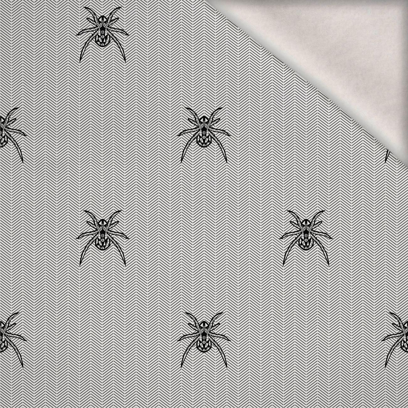 PAJĄKI / NOCNY ZEW / biały - dzianina drapana z elastanem ITY