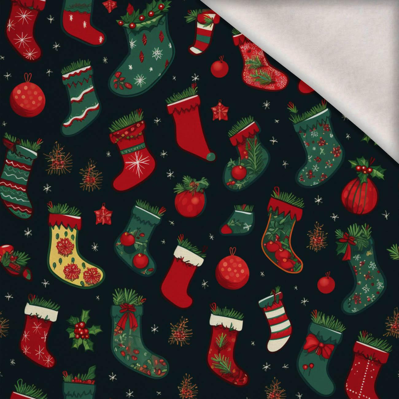 CHRISTMAS SOCKS - dzianina drapana z elastanem ITY
