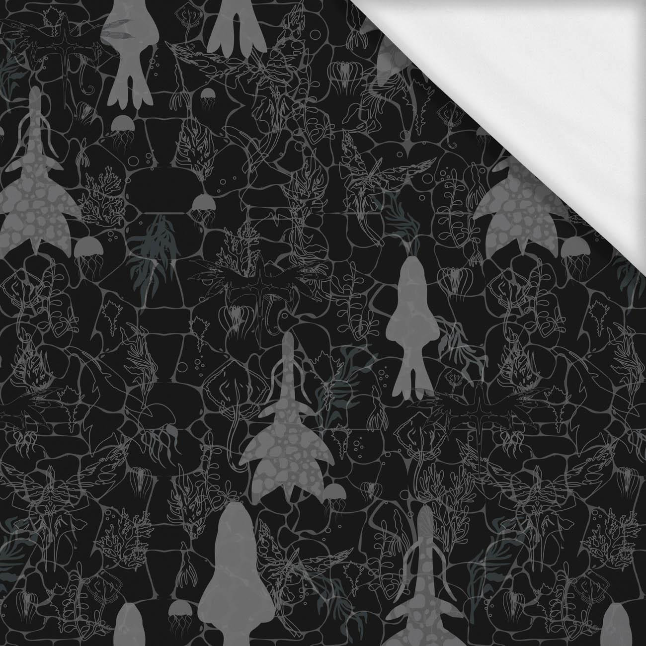 WODNY ŚWIAT / czarny- single jersey z elastanem ITY