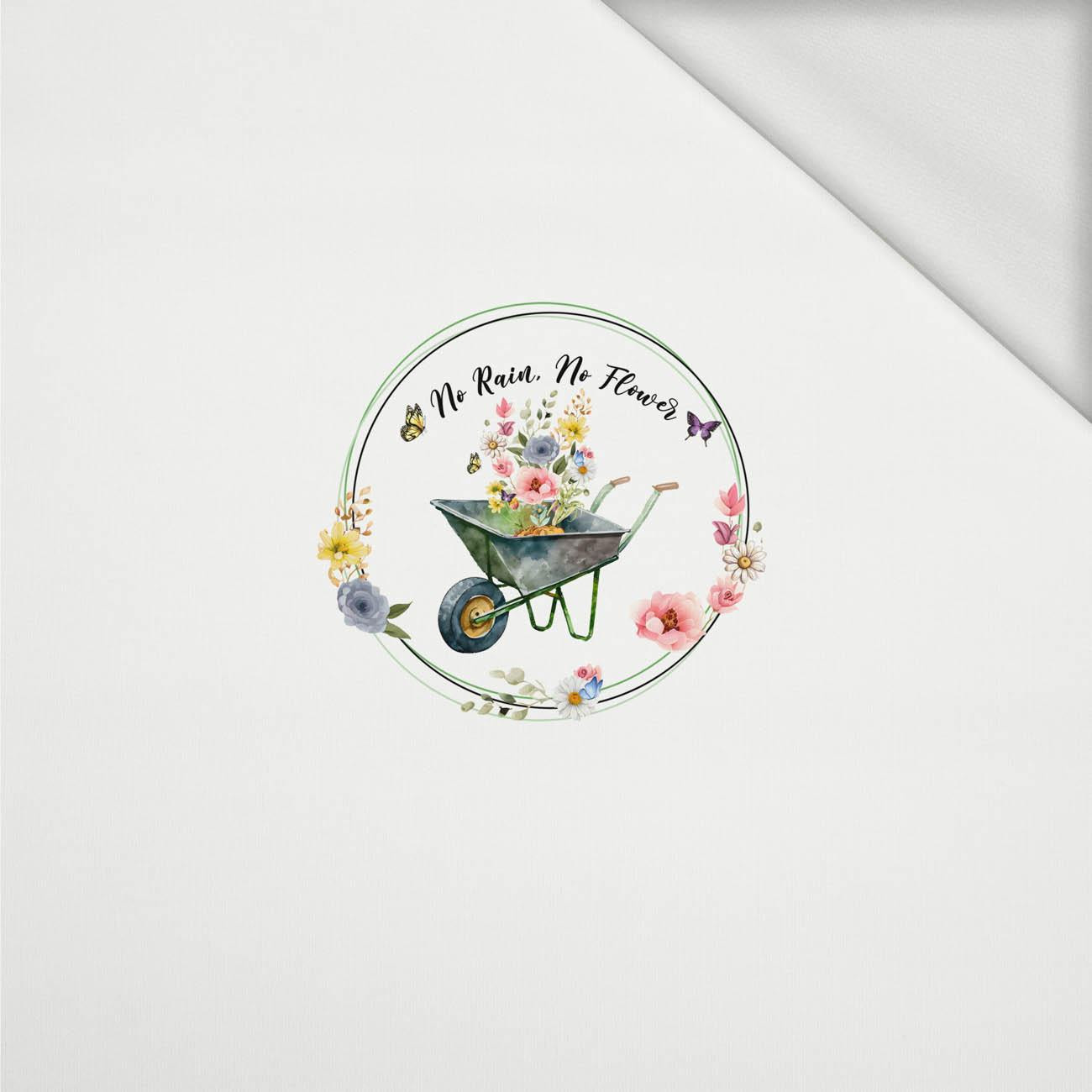 NO RAIN NO FLOWER - panel (60cm x 50cm) dzianina pętelkowa