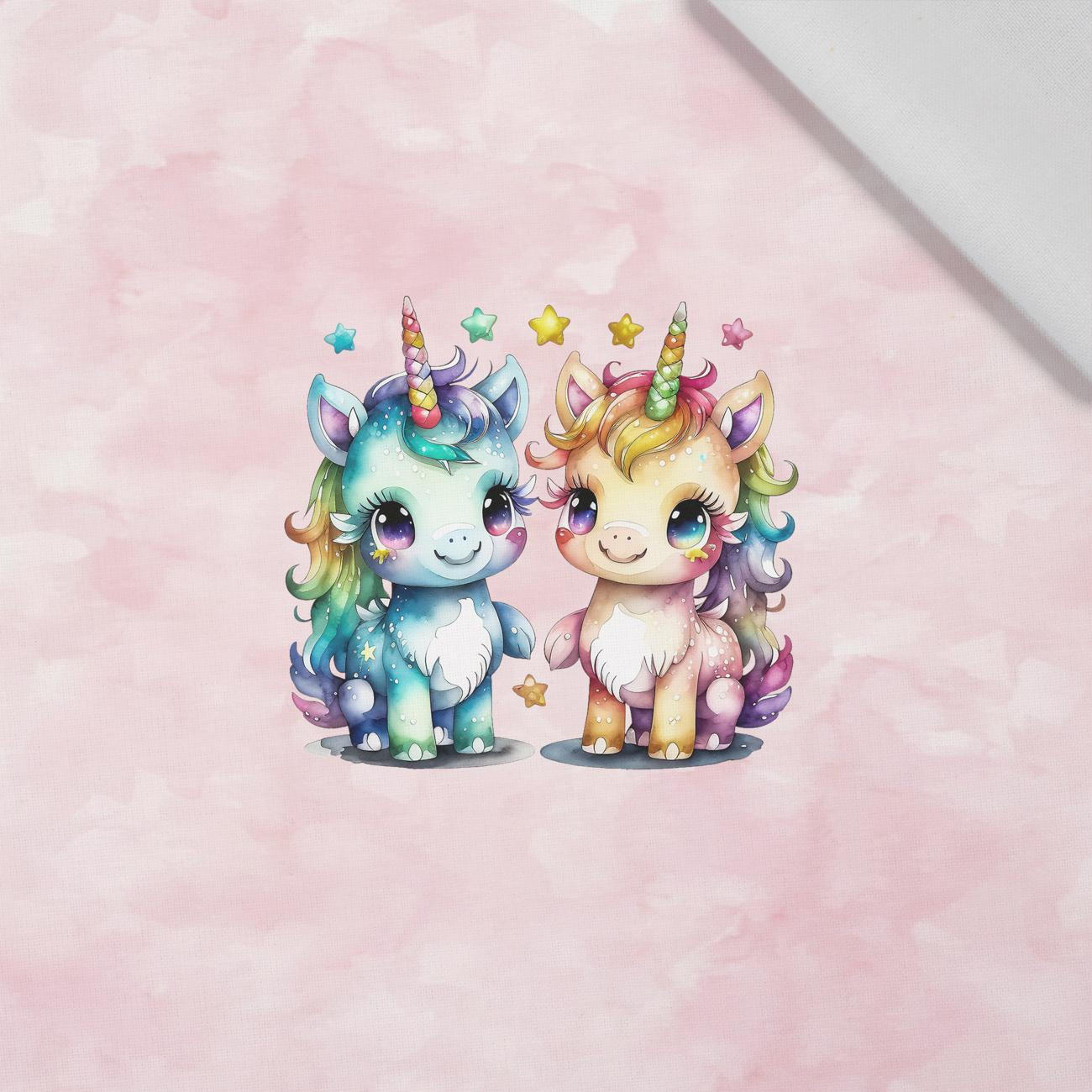 CUTE UNICORNS WZ. 2 - PANEL (60cm x 50cm) tkanina bawełniana