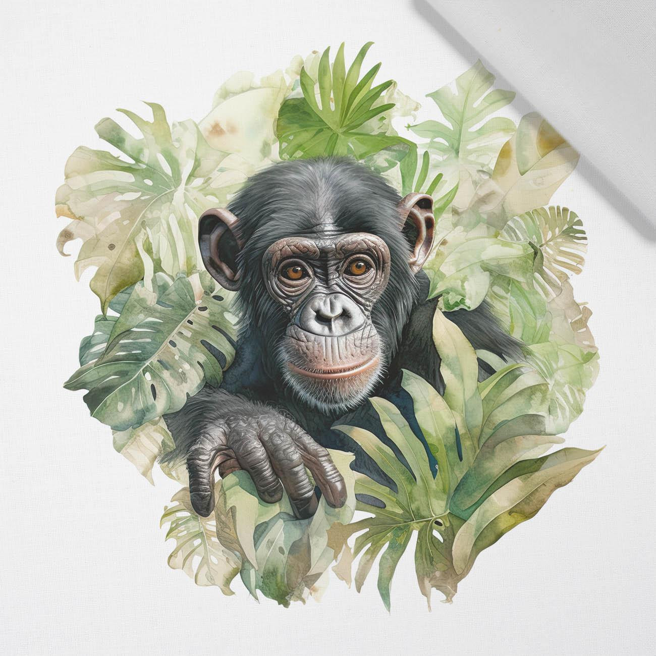 WATERCOLOR MONKEY - panel (75cm x 80cm) tkanina bawełniana