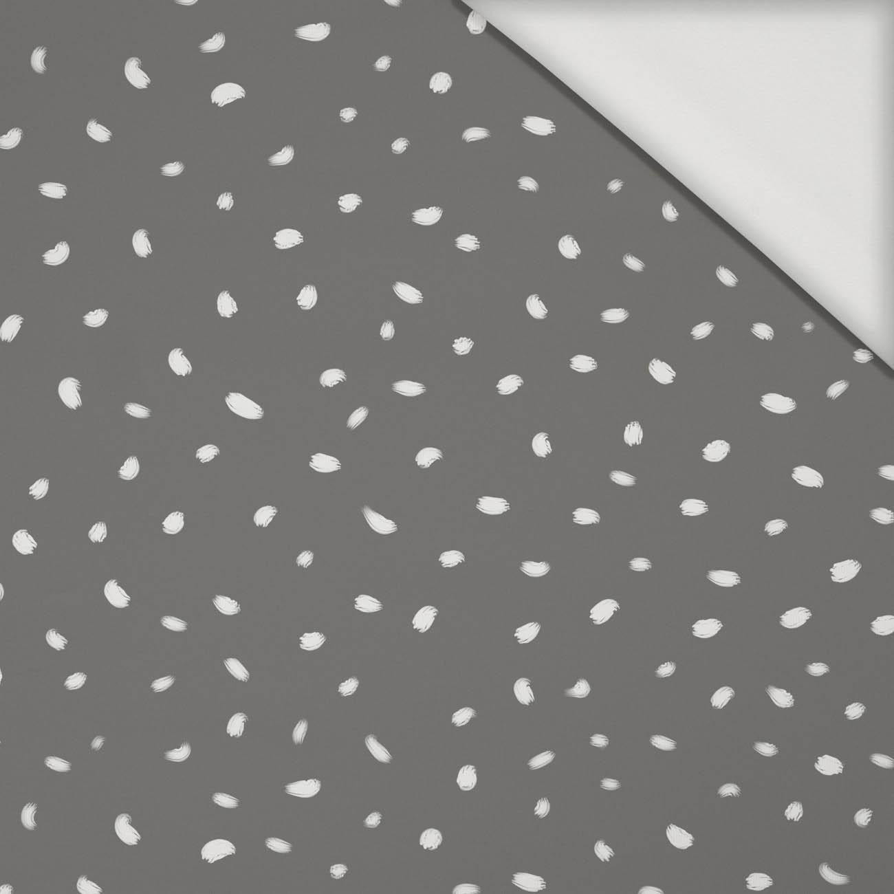 BIAŁE ŚLADY / ciemnoszary (MAGICZNY ŚWIĄTECZNY LAS) - Jersey wiskozowy