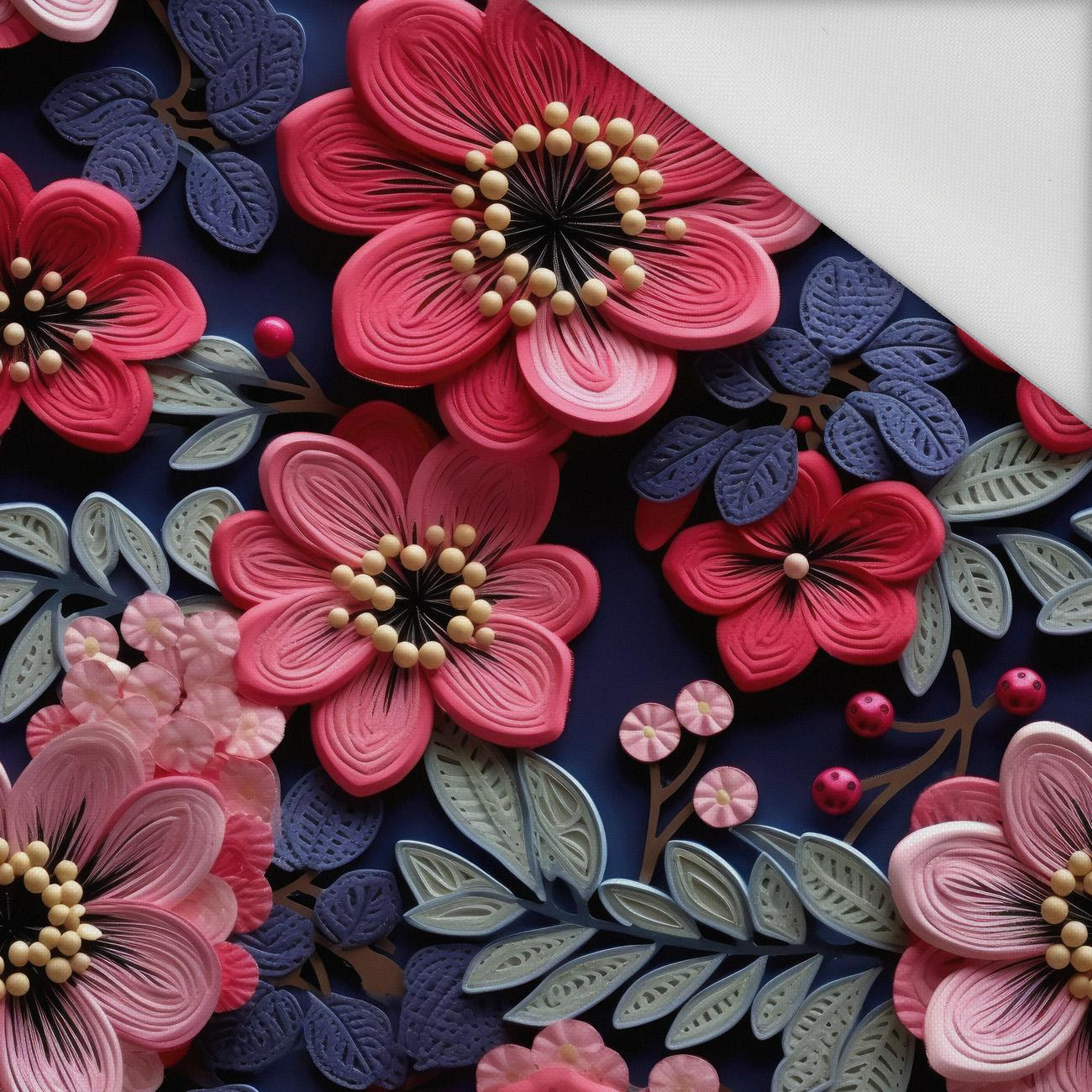 FLOWERS 3D WZ. 13 - tkanina wodoodporna