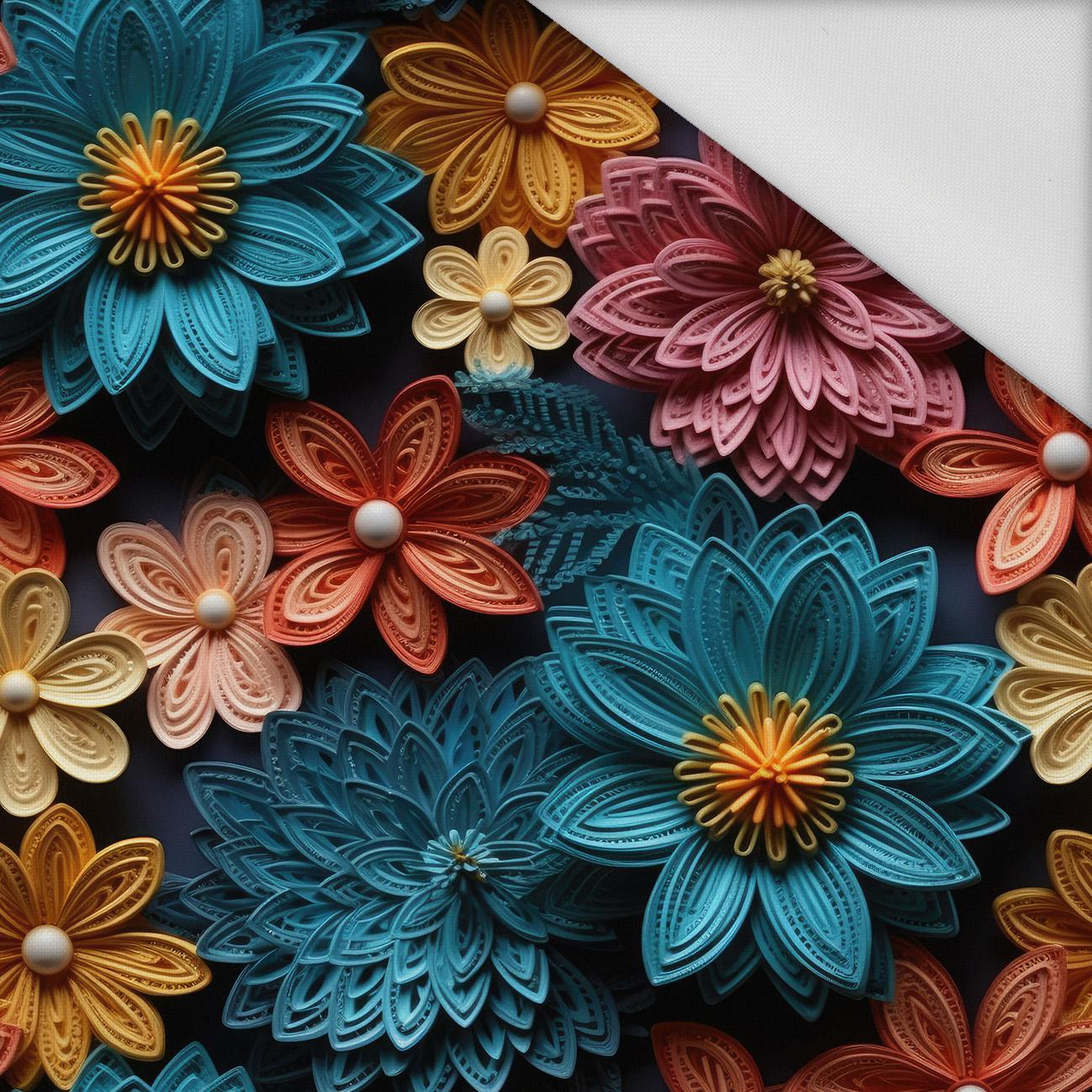 FLOWERS 3D WZ. 14 - tkanina wodoodporna