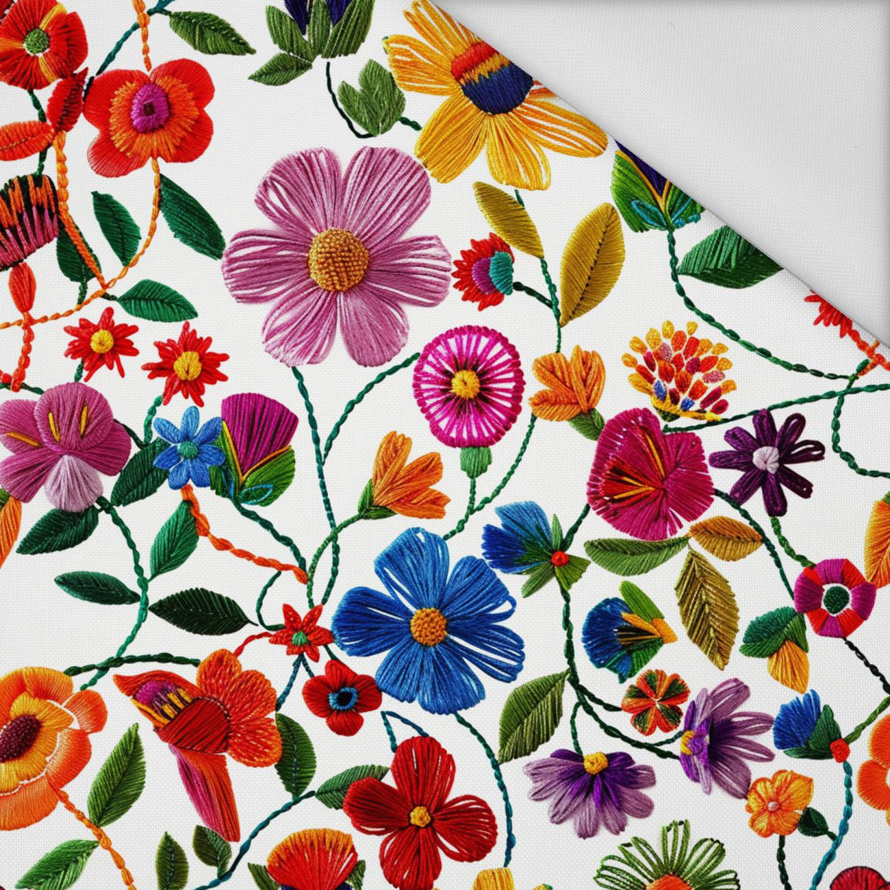 FLOWERS 3D WZ. 1 - tkanina wodoodporna